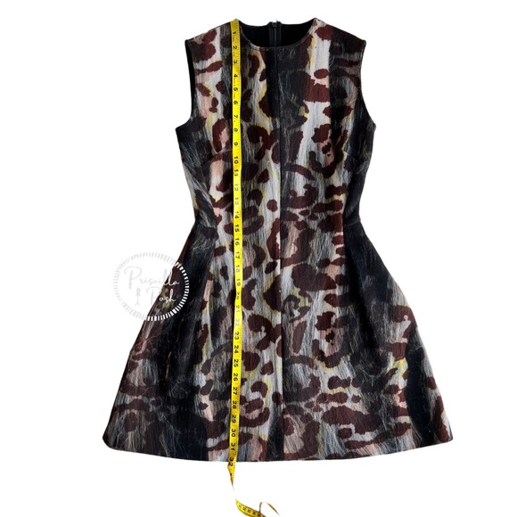 CHRISTIAN DIOR Animal Print Mini Dress A Line Fit and Flare Leopard Cheetah 2 - Picture 3 of 16